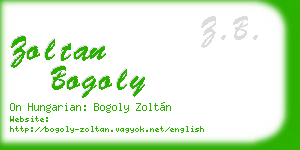 zoltan bogoly business card